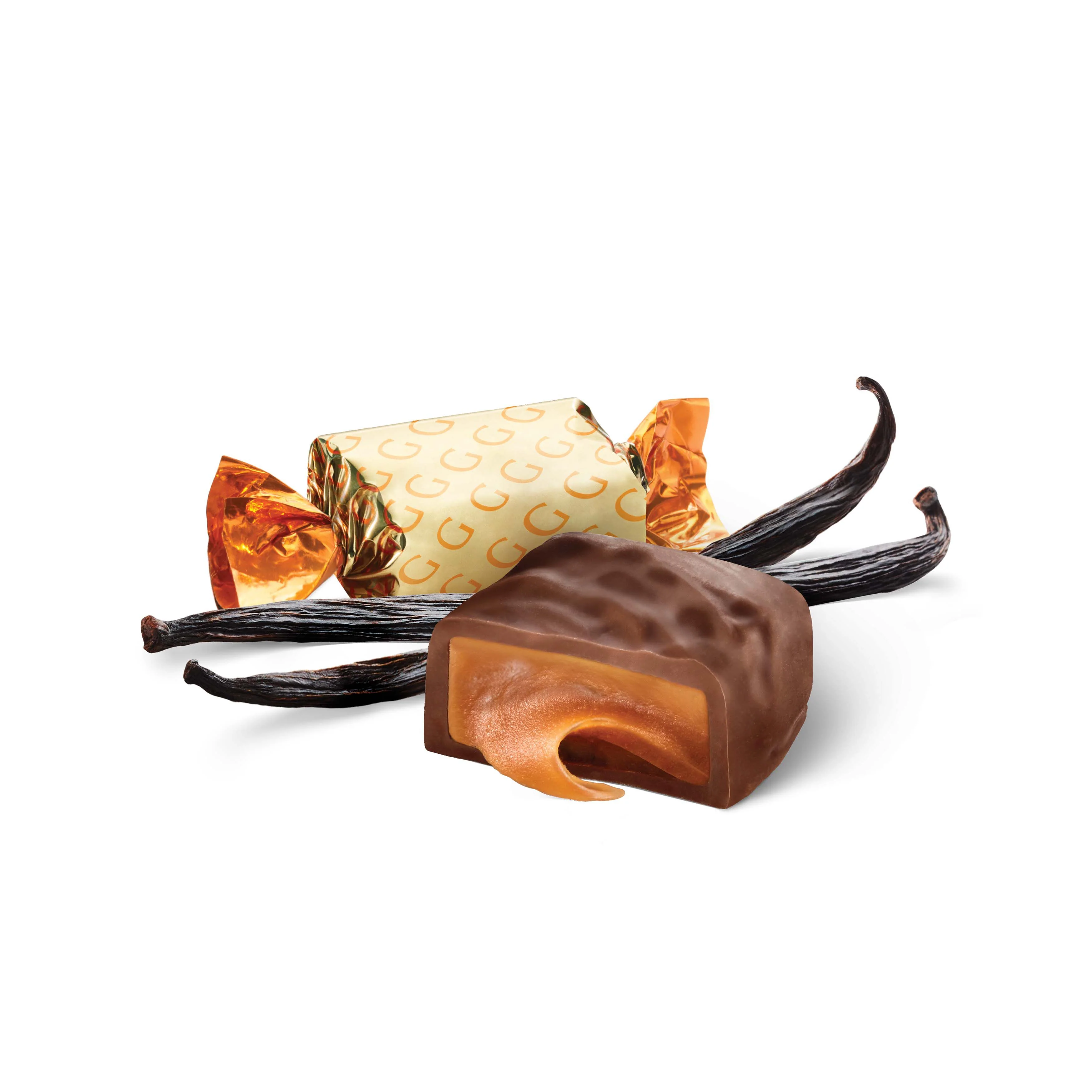 Godiva Caramels, Milk Chocolate, Set of 6 - Image 2