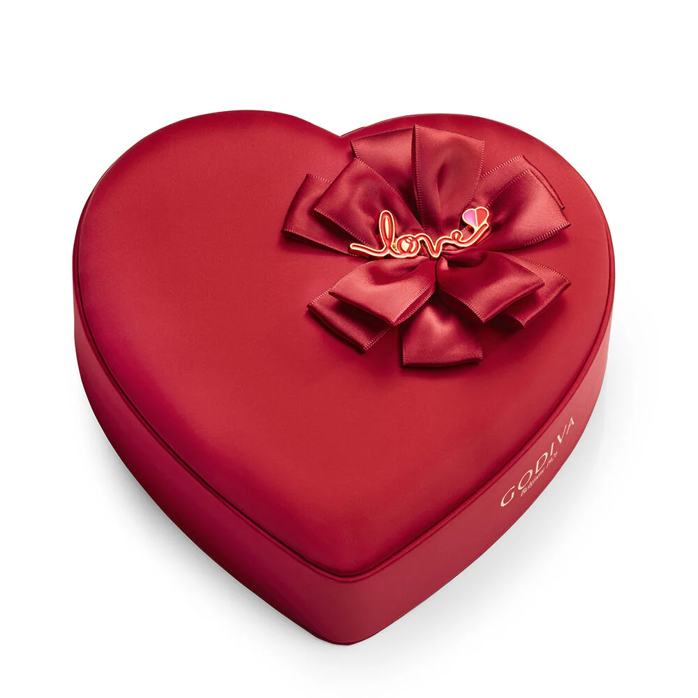 Fabric Heart Chocolate Gift Box, 14 pc. - Image 3