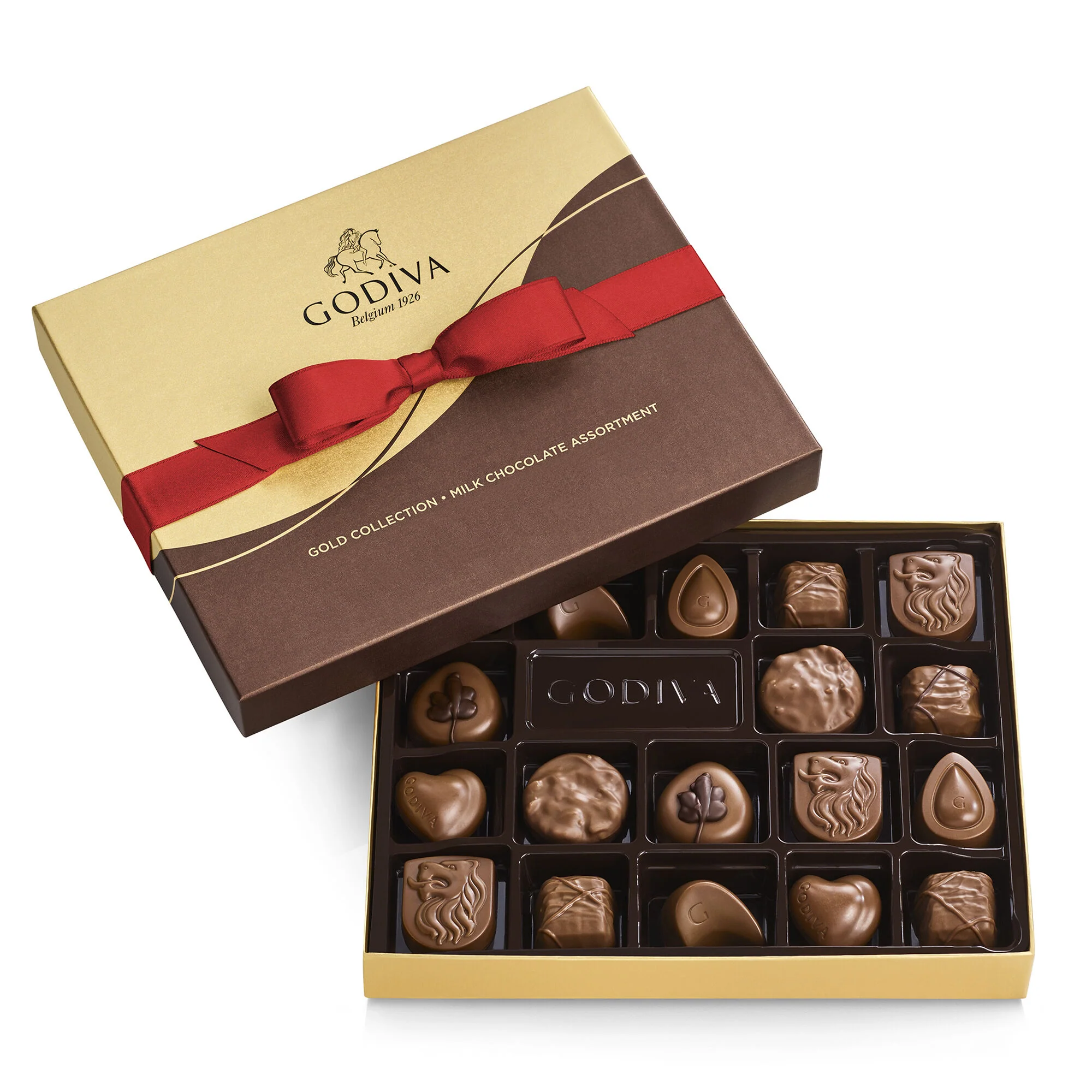 Milk Chocolate Gift Box, Red Ribbon, 18 pc.