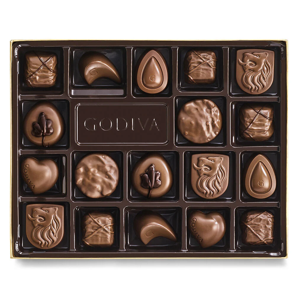 Milk Chocolate Gift Box, Red Ribbon, 18 pc. - Image 2