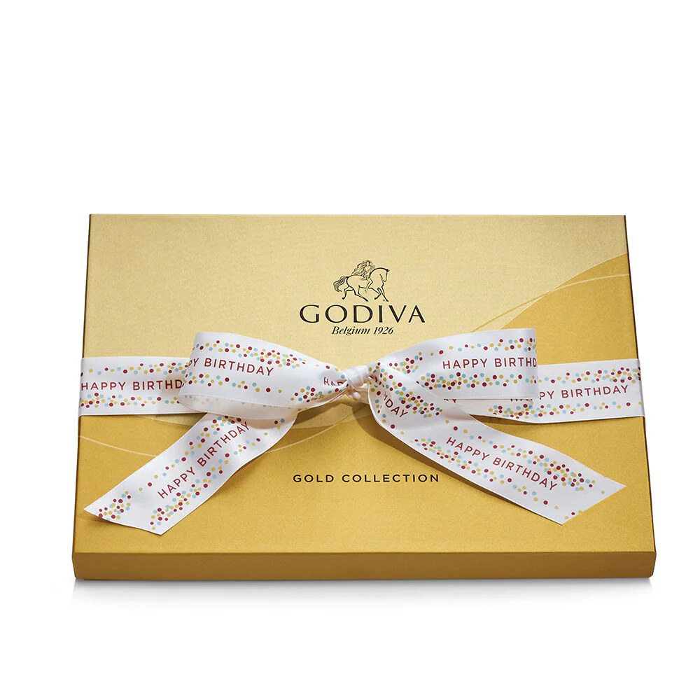 Assorted Chocolate Gold Gift Box, Happy Birthday Ribbon, 36pc. - Image 3