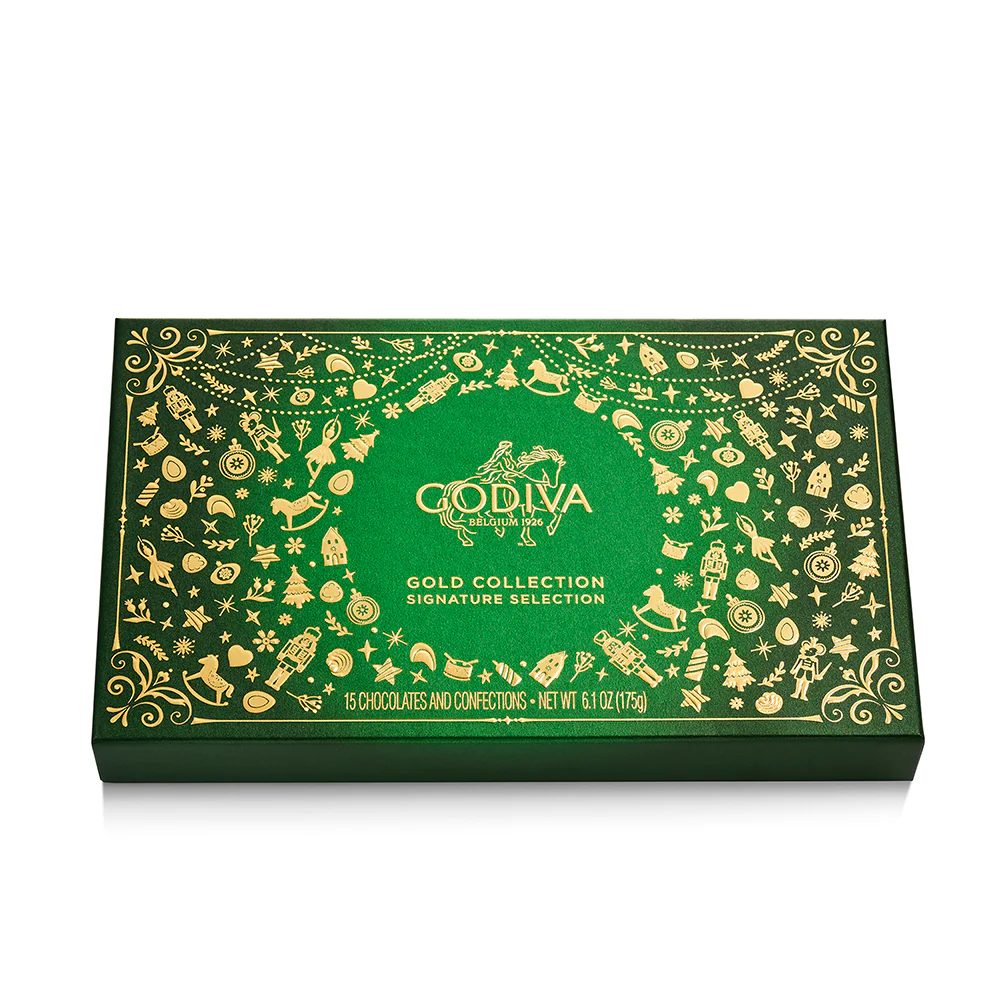 Assorted Chocolate Gold Gift Box, Holiday Edition, 15pc. - Image 3