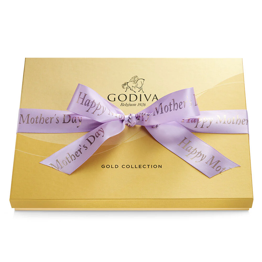 Assorted Chocolate Gold Gift Box, Mother's Day Ribbon, 36pc - Image 3