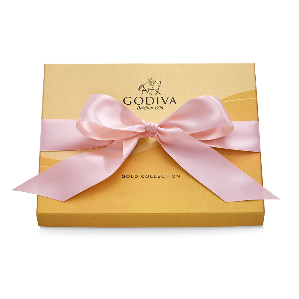 Assorted Chocolate Gold Gift Box, Pink Ribbon, 18 pc. - Image 3
