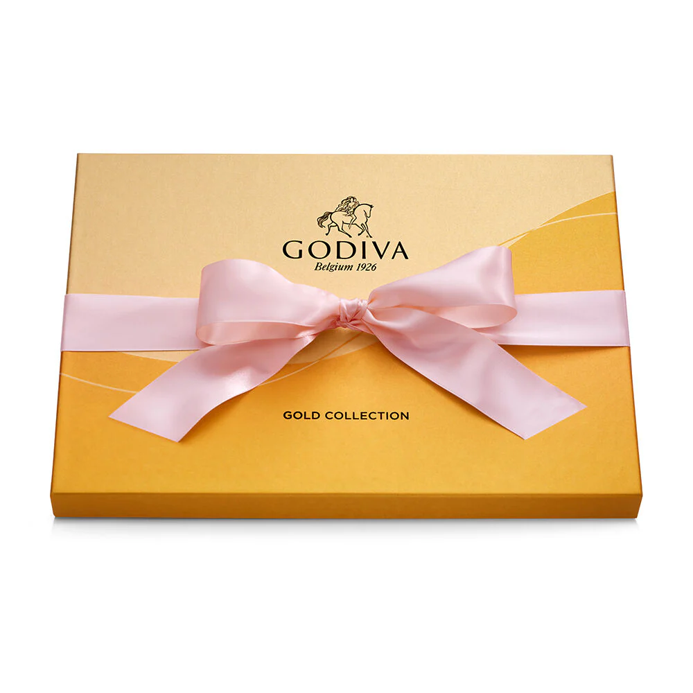 Assorted Chocolate Gold Gift Box, Pink Ribbon, 36pc. - Image 3