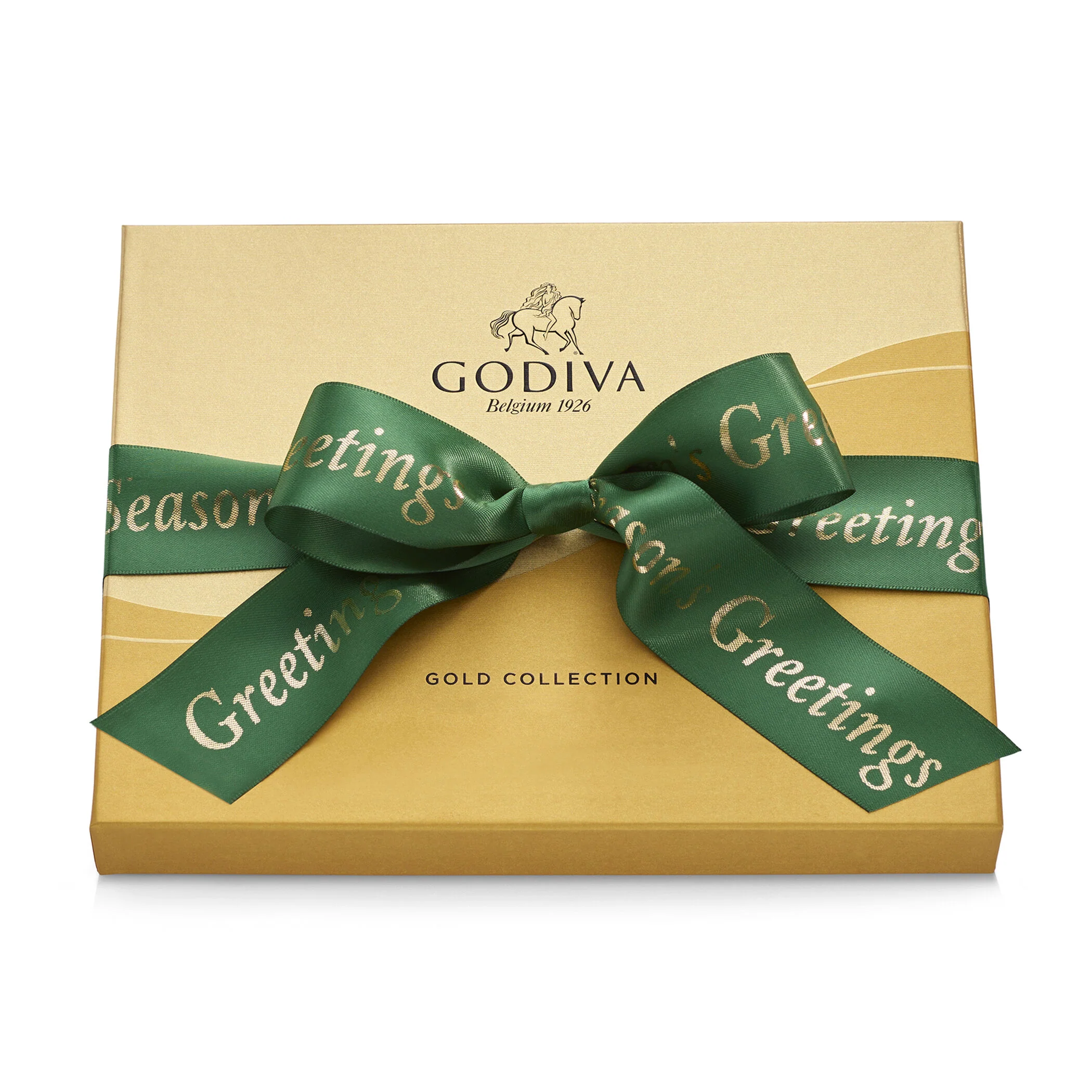 Assorted Chocolate Gold Gift Box, Season's Greetings Ribbon, 18 pc. - Image 3