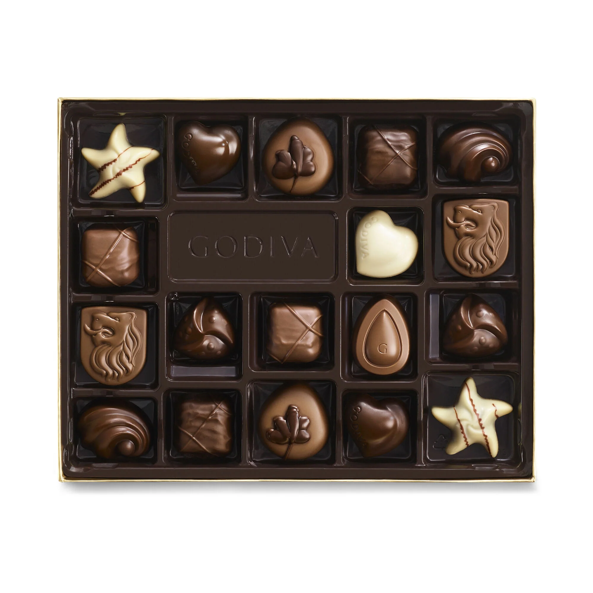 Assorted Chocolate Gold Gift Box, Ivory Ribbon, 18 pc. - Image 2