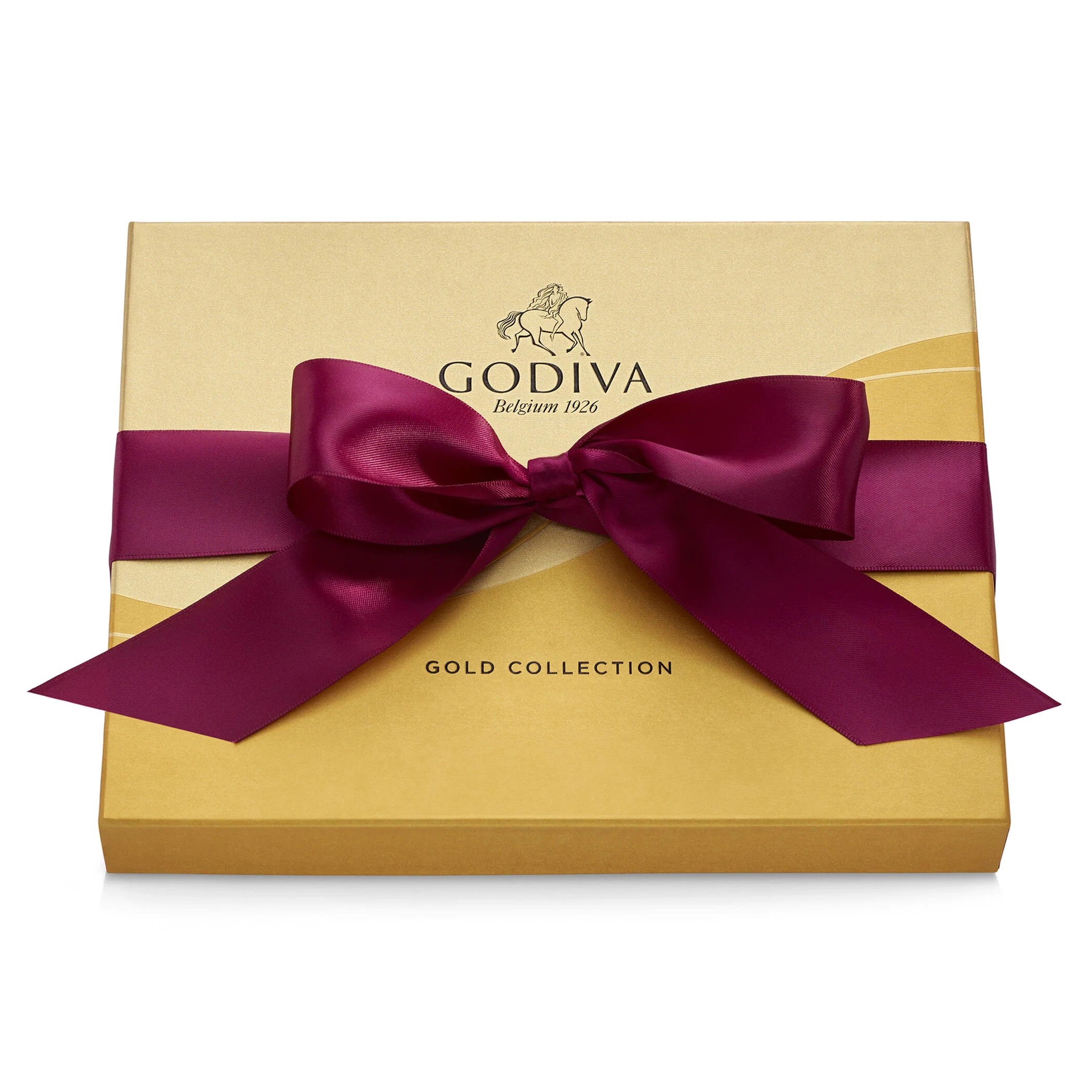 Assorted Chocolate Gold Gift Box, Solid Wine Ribbon, 18 pc. - Image 3
