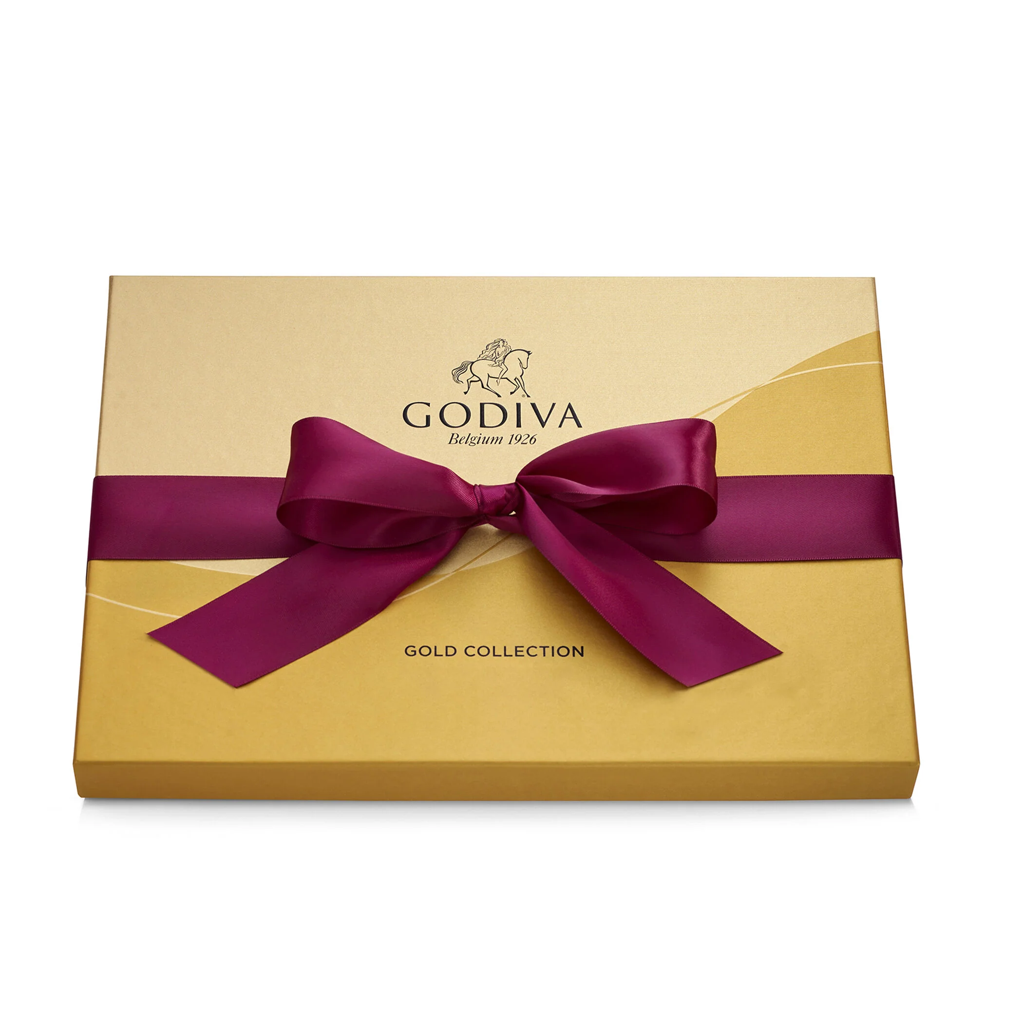 Assorted Chocolate Gold Gift Box, Solid Wine Ribbon, 36pc. - Image 3