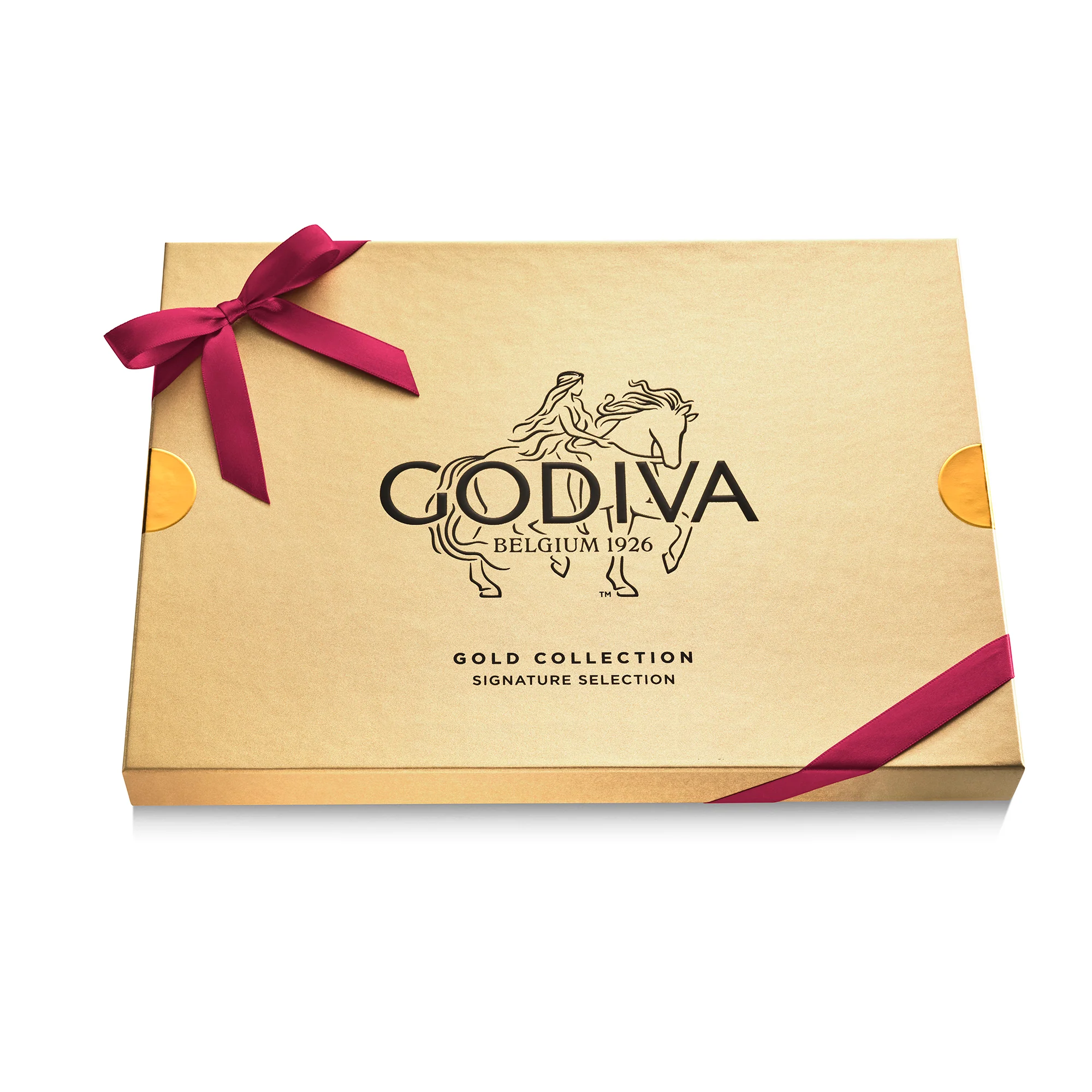 Assorted Chocolate Gold Gift Box, Wine Ribbon, 30pc. - Image 3