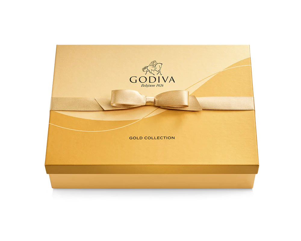 Assorted Chocolate Gold Gift Box, Gold Ribbon, 72 pc. - Image 3