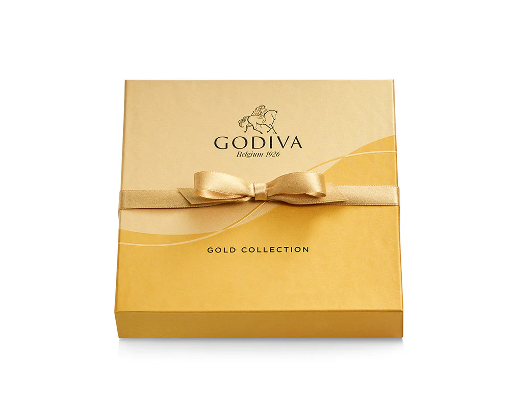 Assorted Chocolate Gold Gift Box, Gold Ribbon, 9 pc. - Image 3