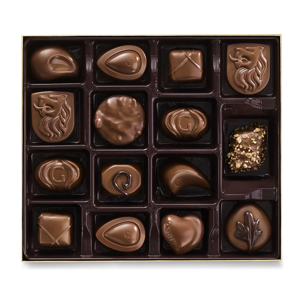 Milk Chocolate Gift Box, Gold Ribbon, 15 pc., Set of 2 - Image 3
