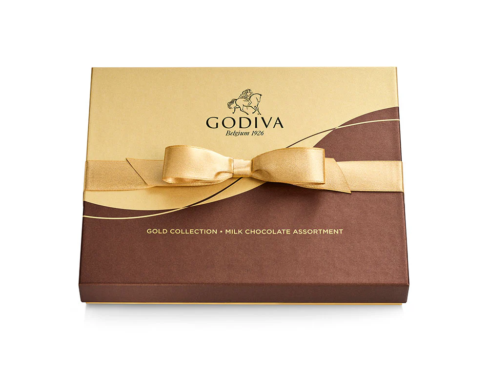 Milk Chocolate Gift Box, Gold Ribbon, 18 pc. - Image 3