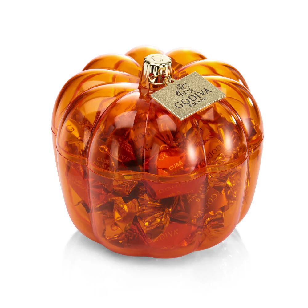 Pumpkin Candy Dish with Assorted G Cube Truffles, Set of 2 - Image 3