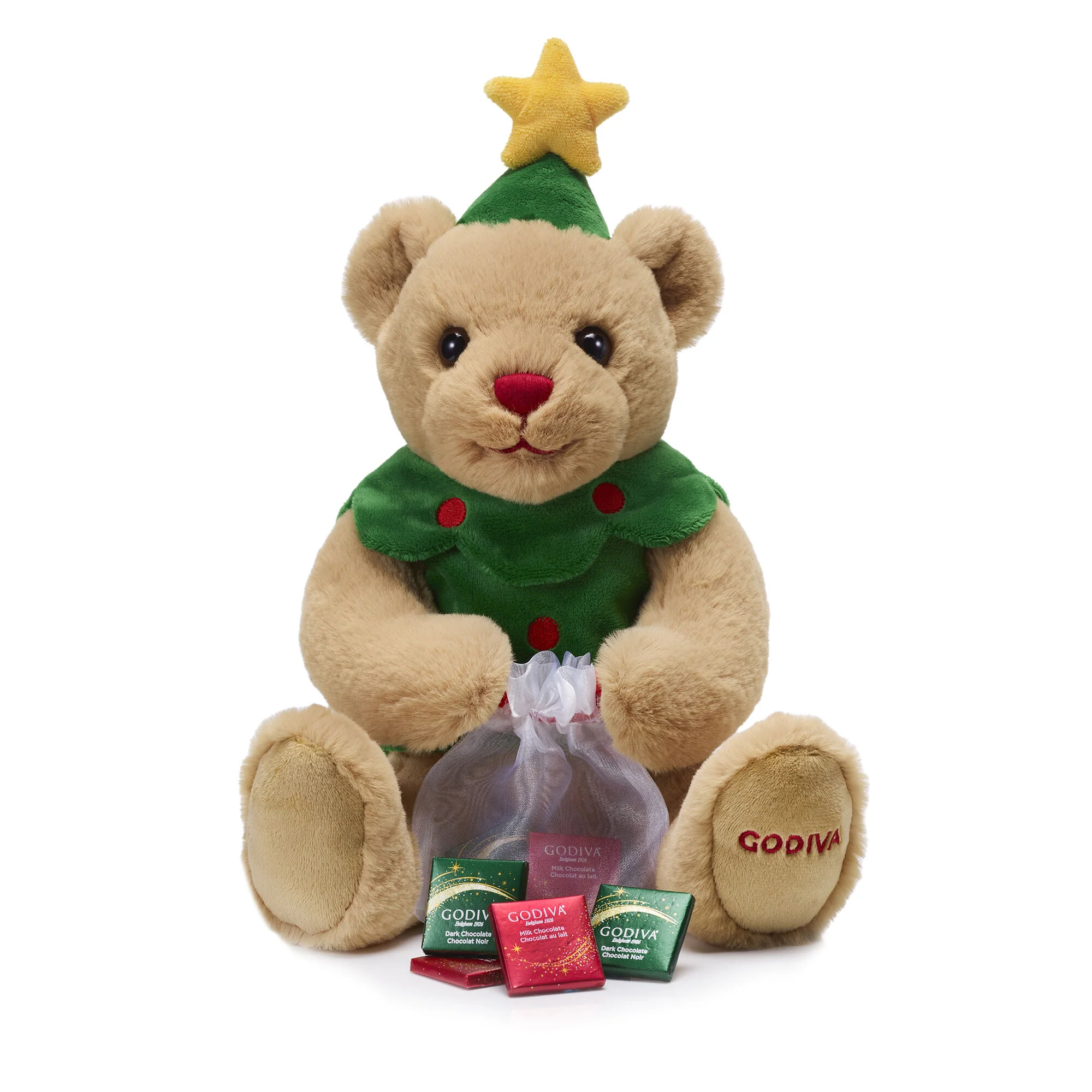 2023 Holiday Plush Bear with Star Ornament - Image 2