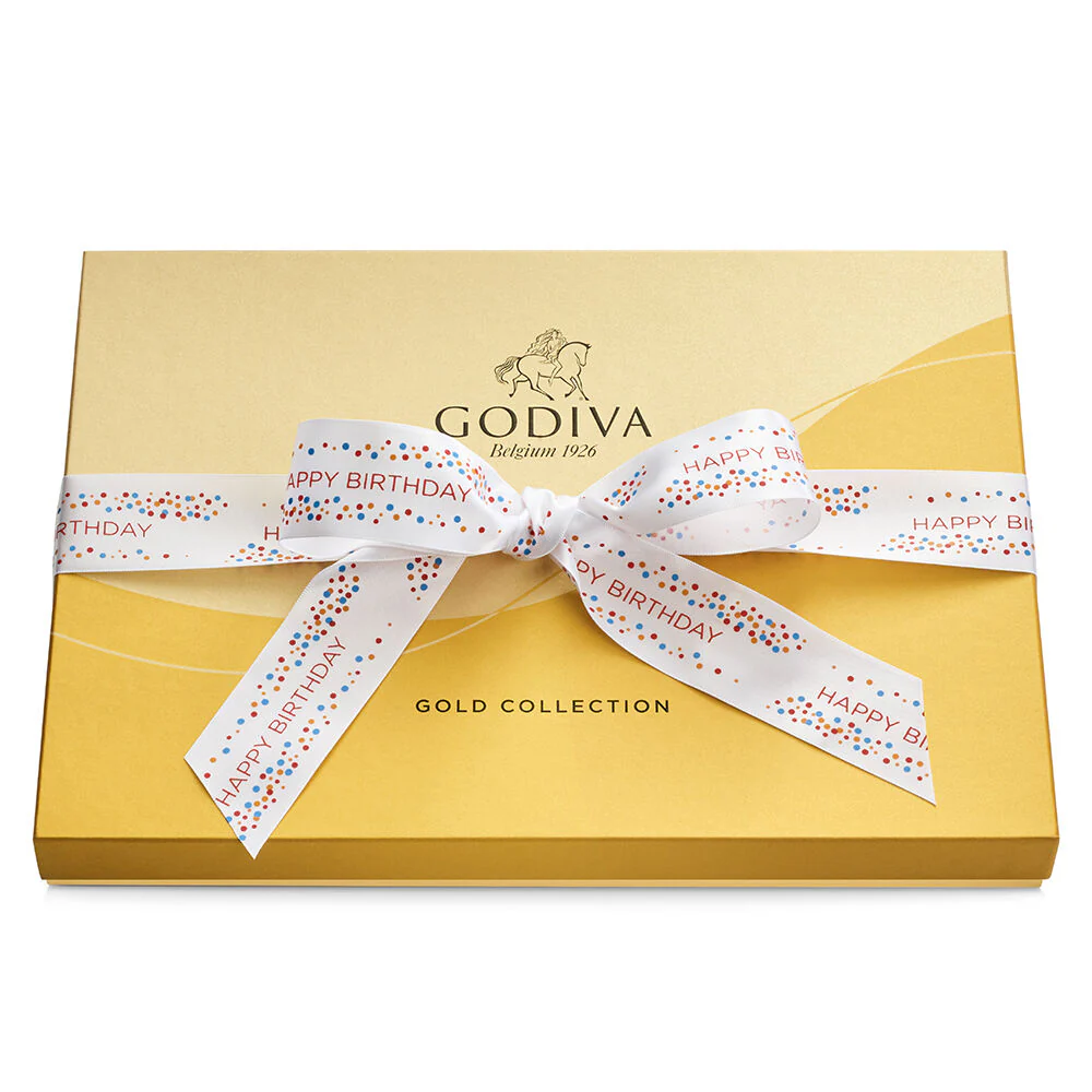 Assorted Chocolate Gold Gift Box, Happy Birthday Ribbon, 36 pc. - Image 3