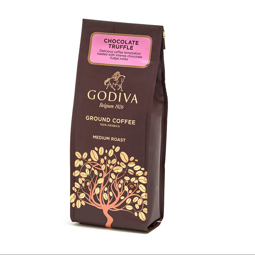 Truffle Coffee, 10 oz. Ground & Chocolate Biscuit Tin, 46 pc. - Image 2