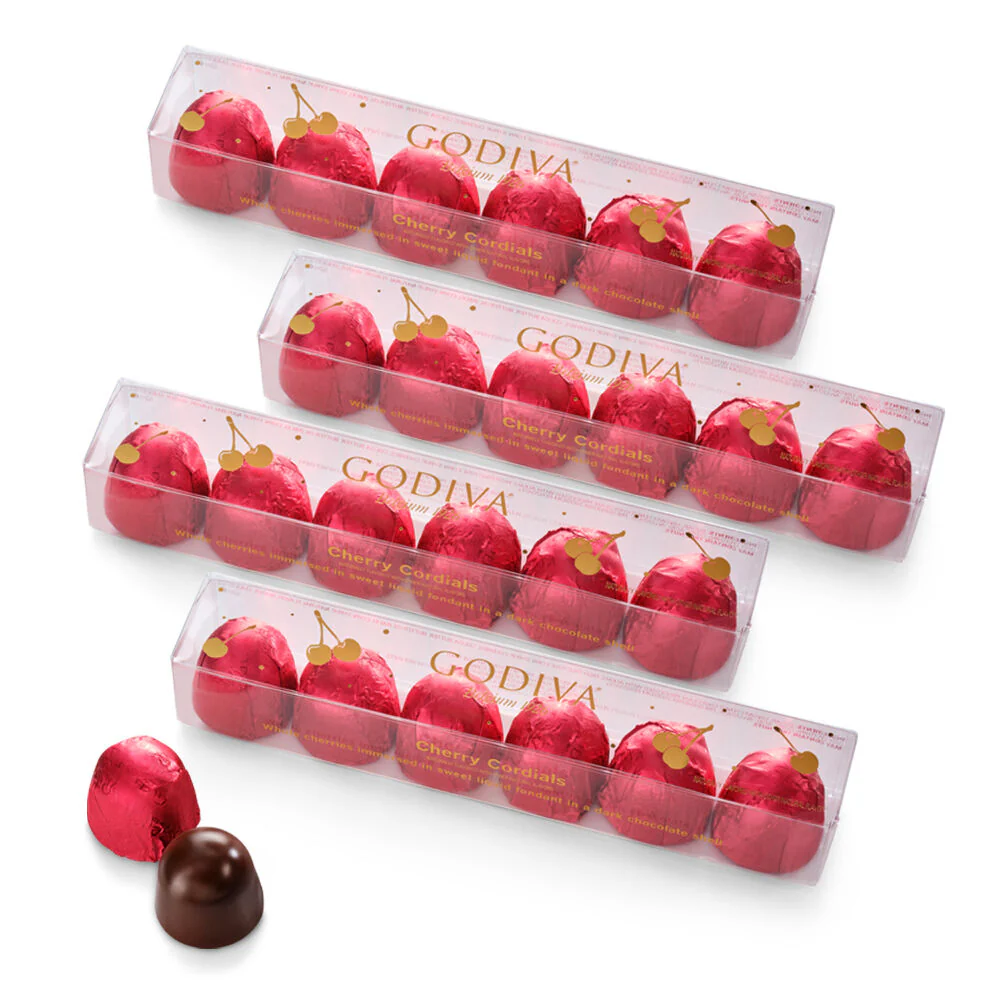 Dark Chocolate Cherry Cordials, 6pc., Set of 4