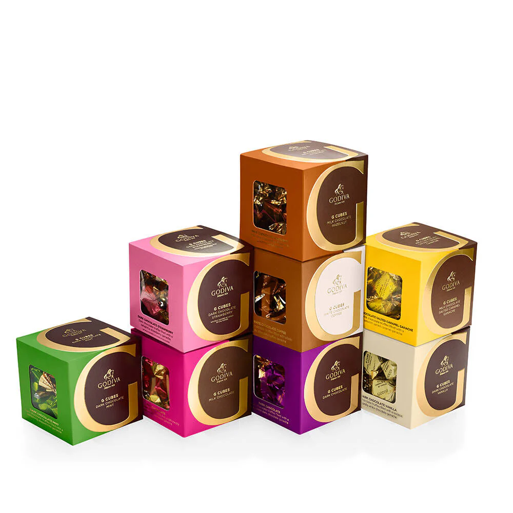 Chocolate Assortment G Cube Sampler, Set of 8, 22 pcs. each - Image 2