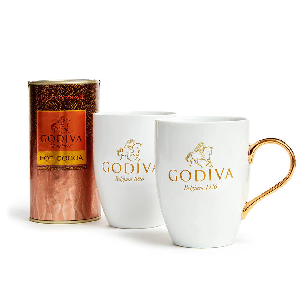 Milk Chocolate Cocoa & Mug Gift Set, Gold Ribbon - Image 3