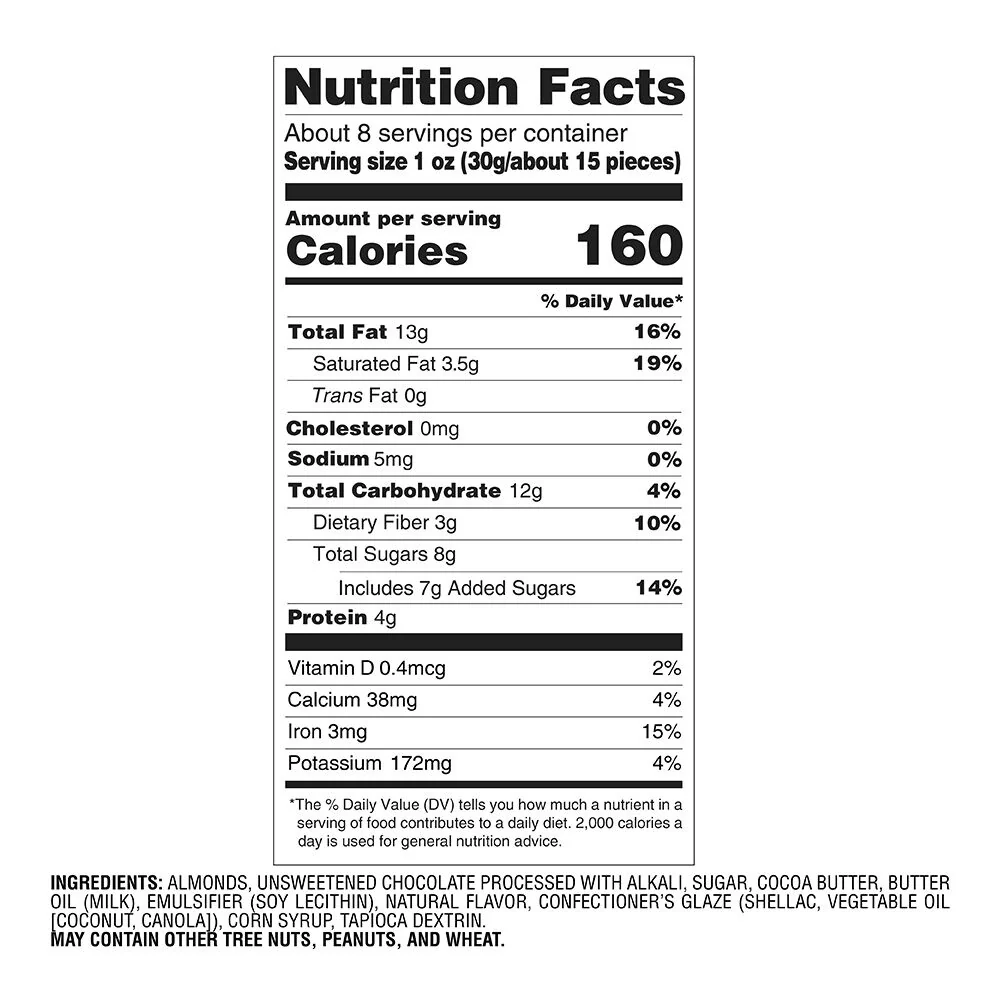 Dark Chocolate Covered Almonds, 8.5 oz. - Image 2