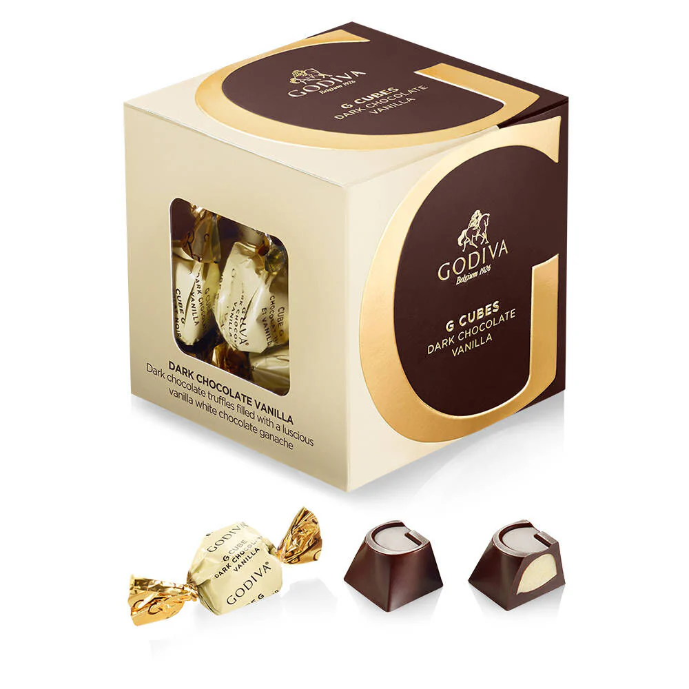 Dark Chocolate G Cube Sampler, Set of 4, 22 pcs. each - Image 3