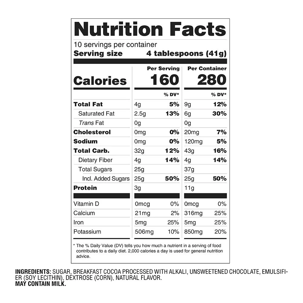 Dark Chocolate Hot Cocoa Canister, 10 Servings - Image 3