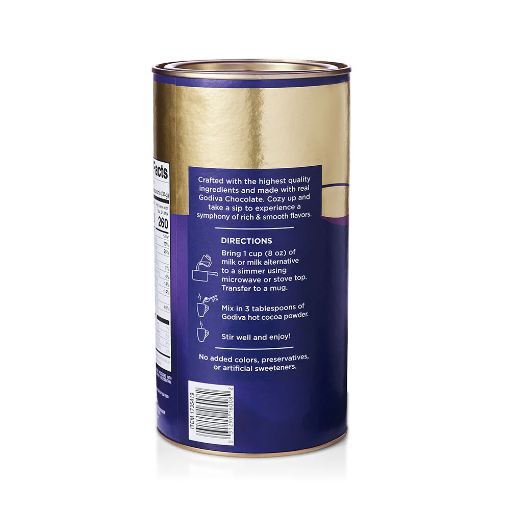 Dark Chocolate Hot Cocoa Canister, 12 Servings - Image 2