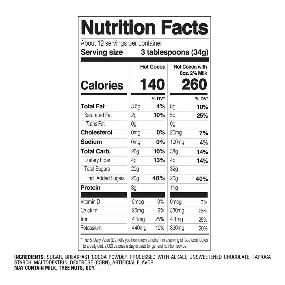 Dark Chocolate Hot Cocoa Canister, 12 Servings - Image 3
