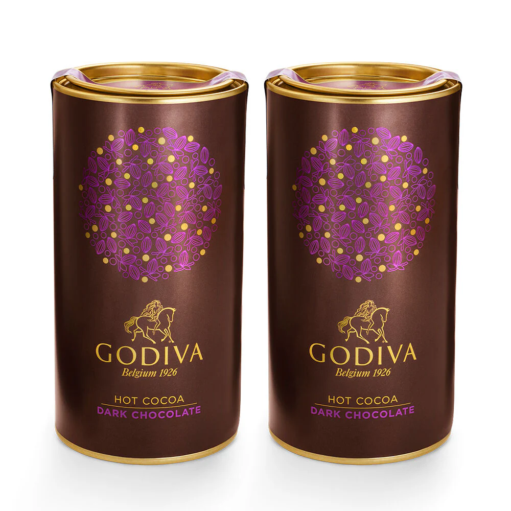 Dark Chocolate Hot Cocoa Canister, Set of 2, 10 Servings Each