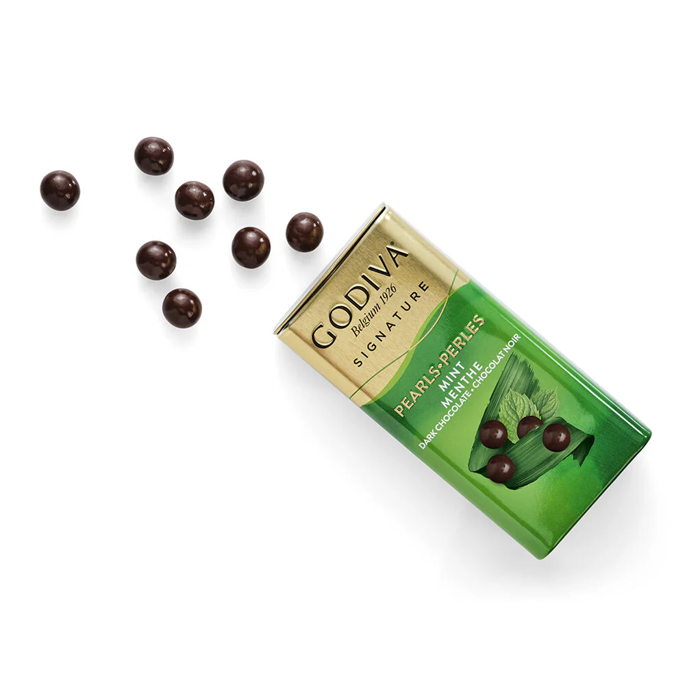 Dark Chocolate Pearls with Mint, Set of 18 - Image 3