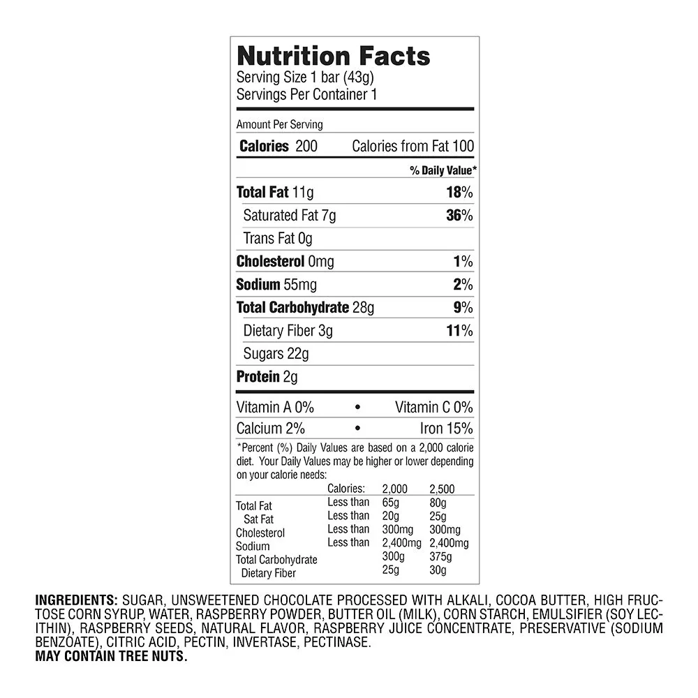 Dark Chocolate Raspberry Bar, Pack of 24 - Image 5