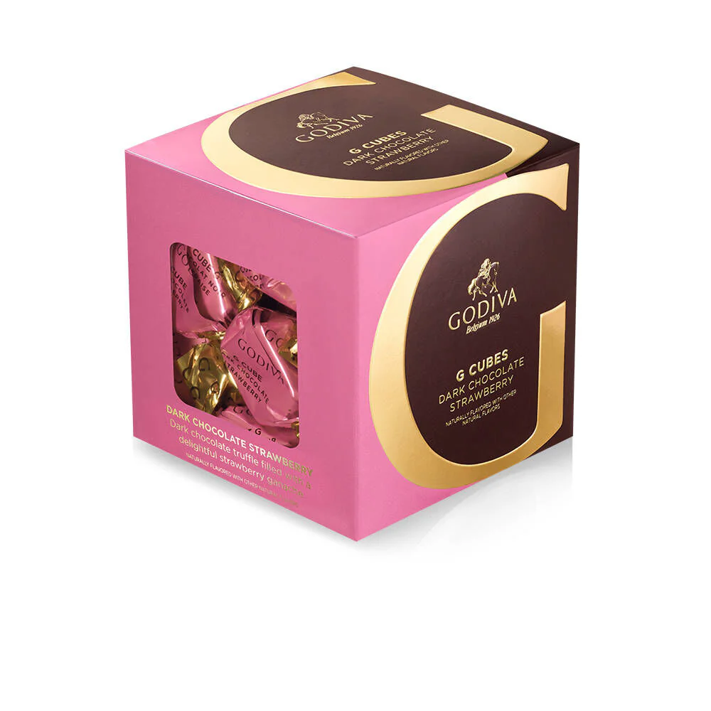Dark Chocolate Strawberry G Cube Box, 22 pcs. - Image 3