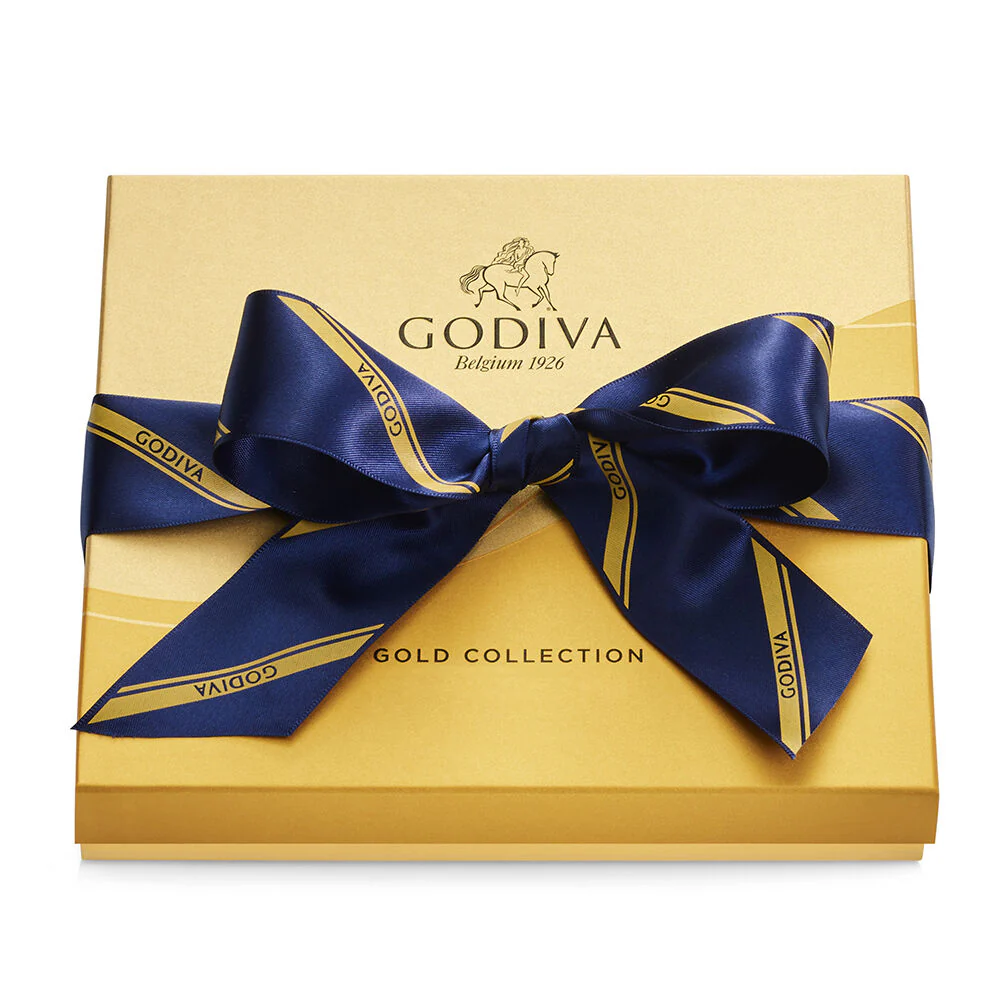 Assorted Chocolate Gold Gift Box, Striped Ribbon, 18 pc. - Image 3