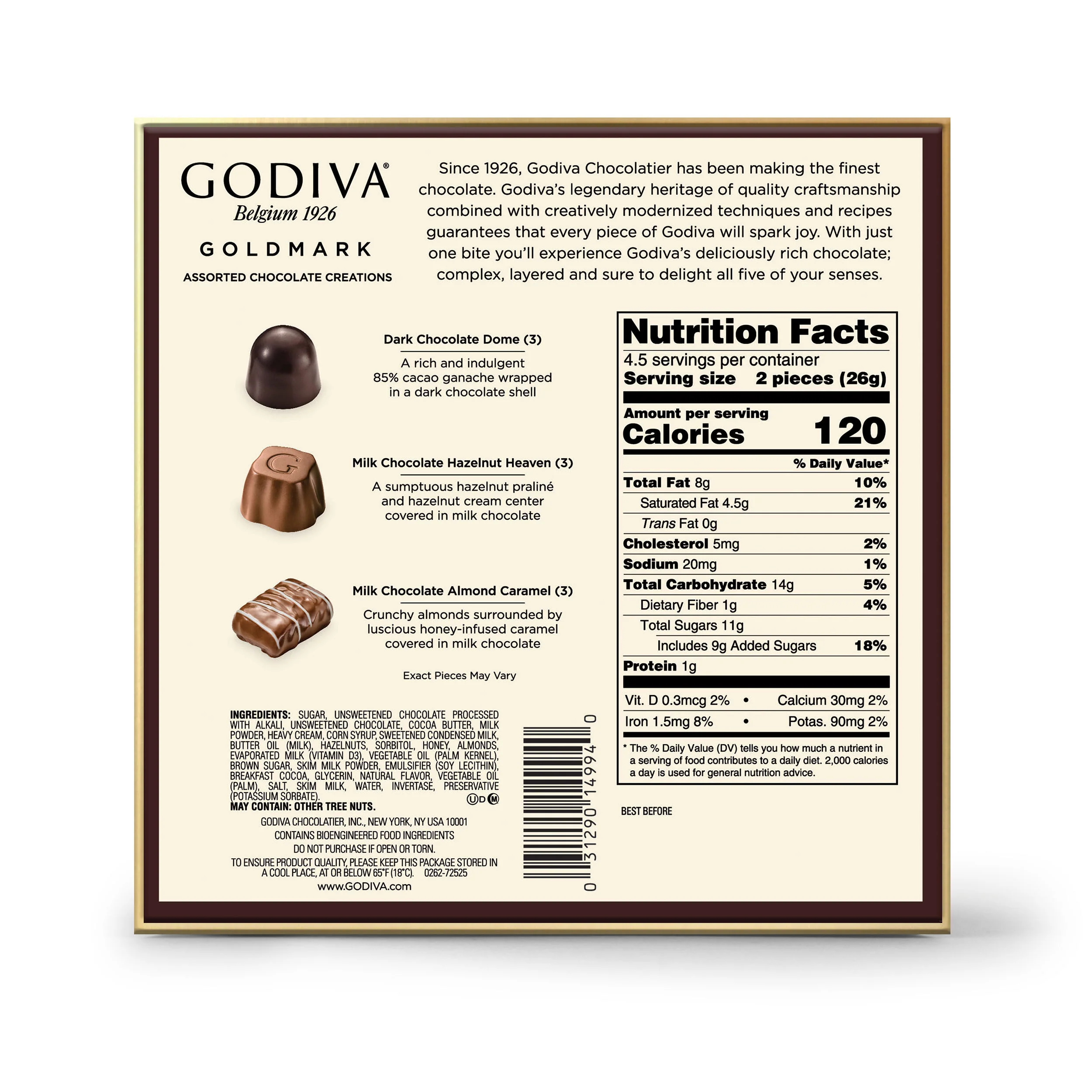 Limited Edition Assorted Chocolate Holiday Gift Box, 9pc - Image 2