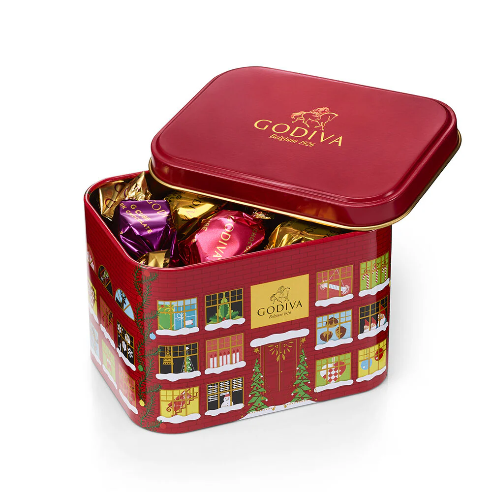 Holiday G Cube Truffle Tin, Set of 4, 15 pc each - Image 2