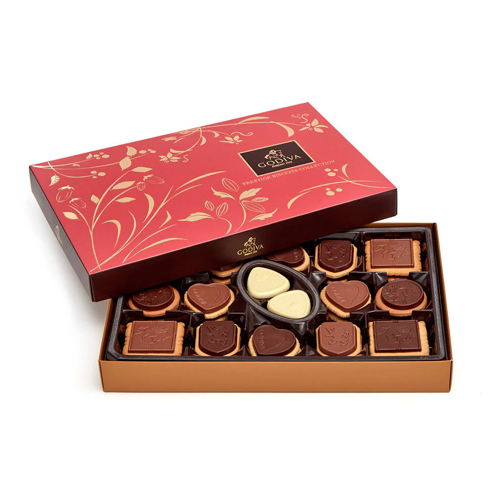 Milk Chocolate Hot Cocoa Tin & Chocolate Biscuit Gift Box, 32 pc. - Image 2