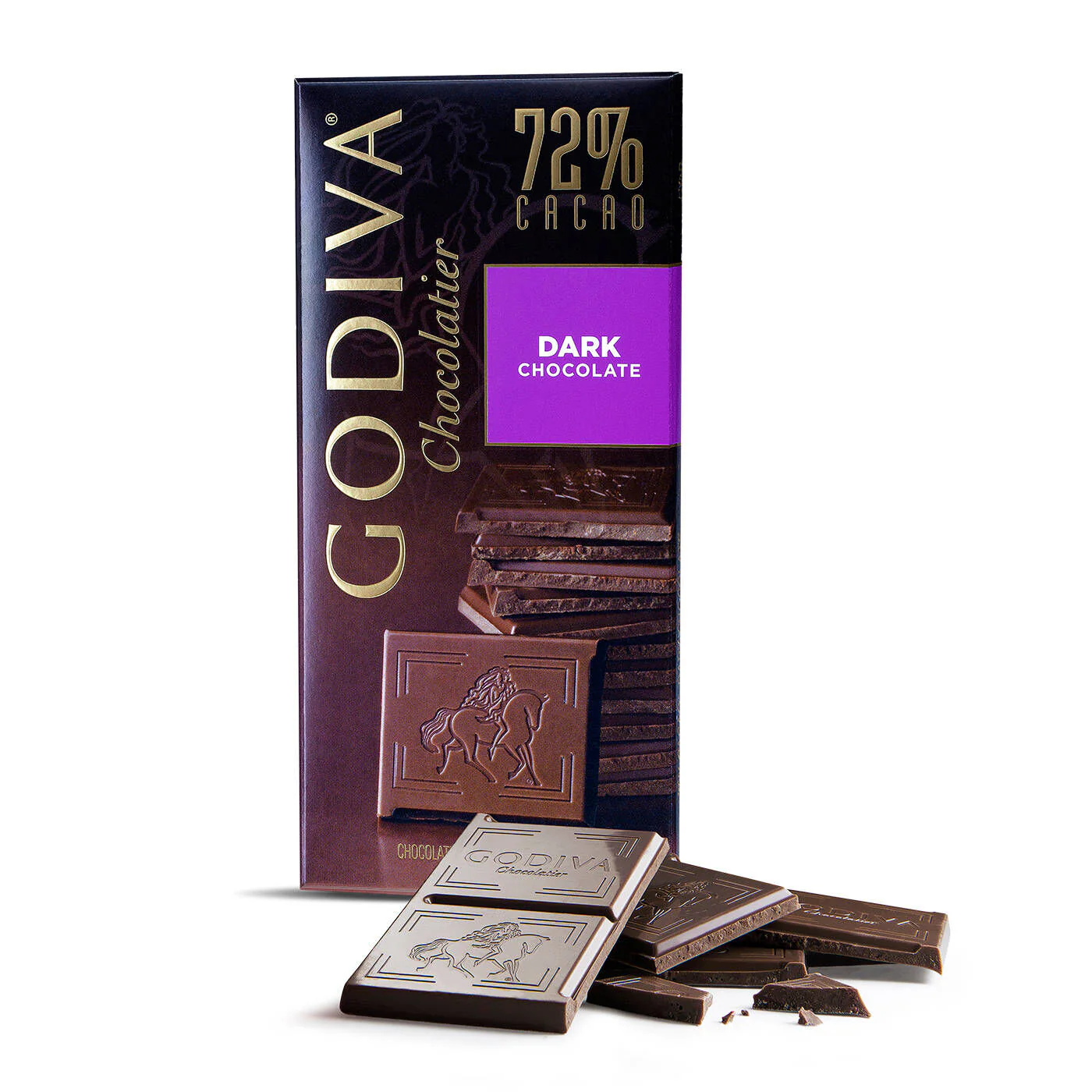 Large 72% Dark Chocolate Bar, Set of 10 - Image 2