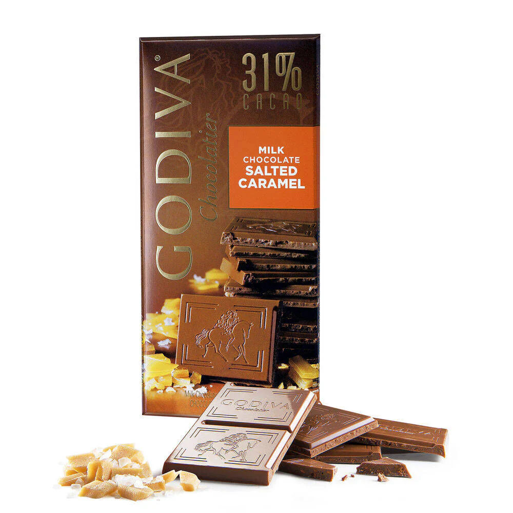Large 31% Milk Chocolate Salted Caramel Bar Set of 20 - Image 4