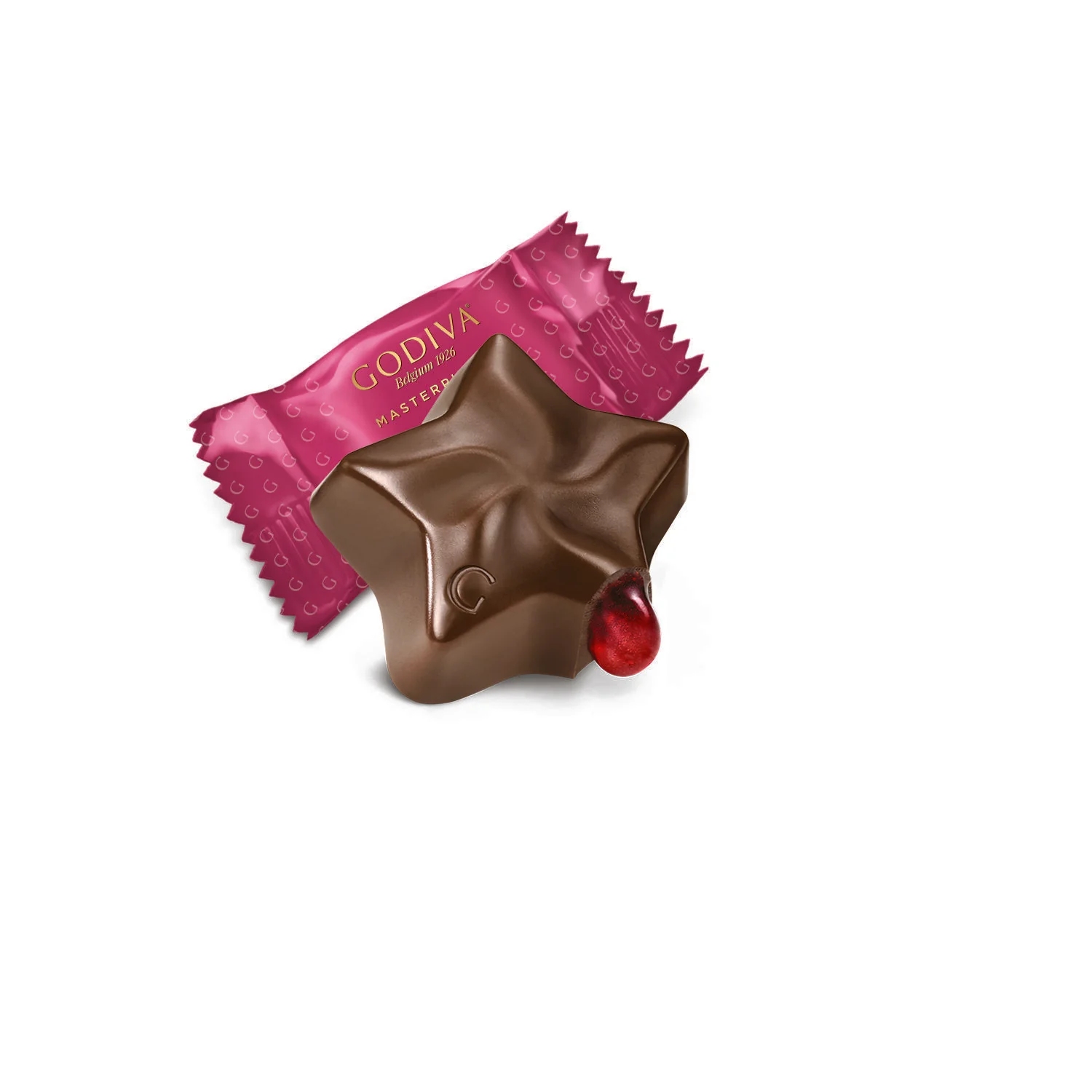Godiva Masterpieces, Dark Chocolate Raspberry Star, Set of 6 - Image 3