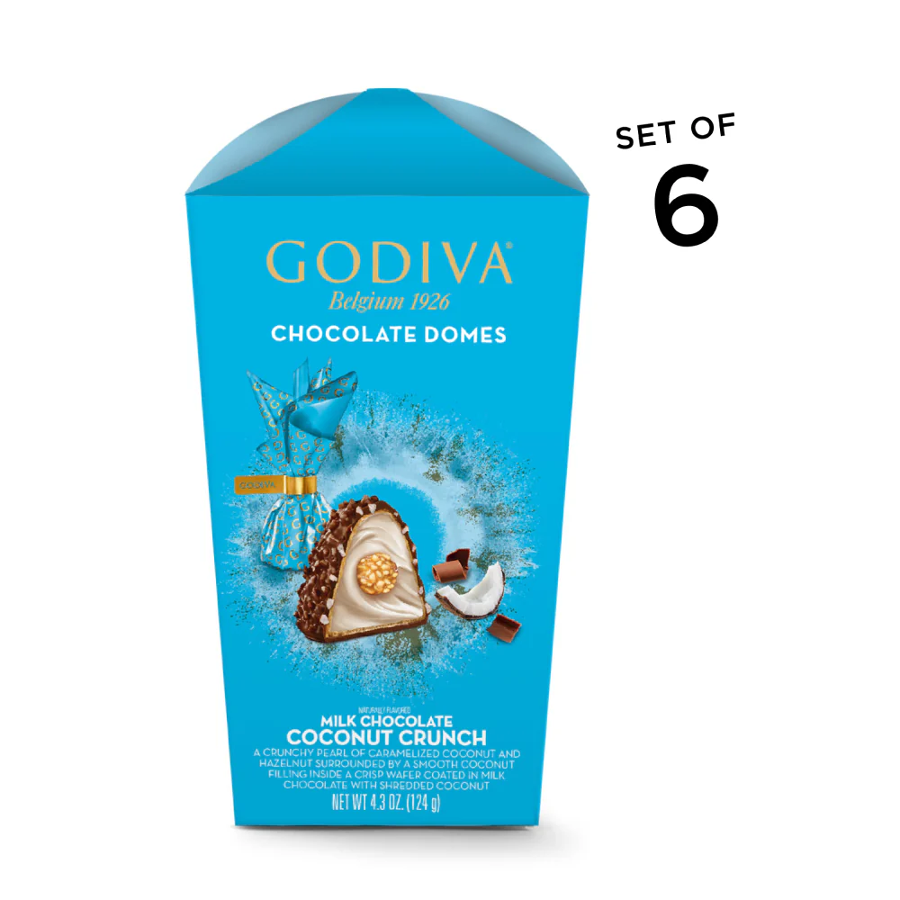 Milk Chocolate Coconut Crunch Domes, Set of 6, 4.3 oz each