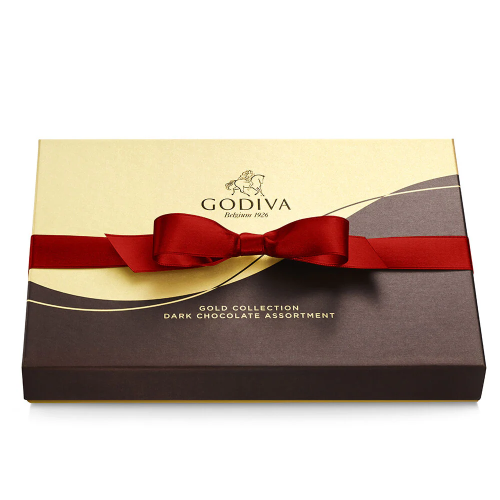 Milk & Dark Chocolate Gift Boxes, Red Ribbon, 22pc - Image 4