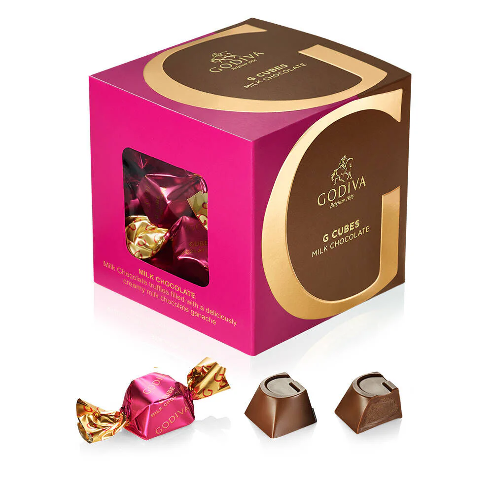 Classic Milk Chocolate G Cube Box, Set of 2, 22 pcs. each - Image 2