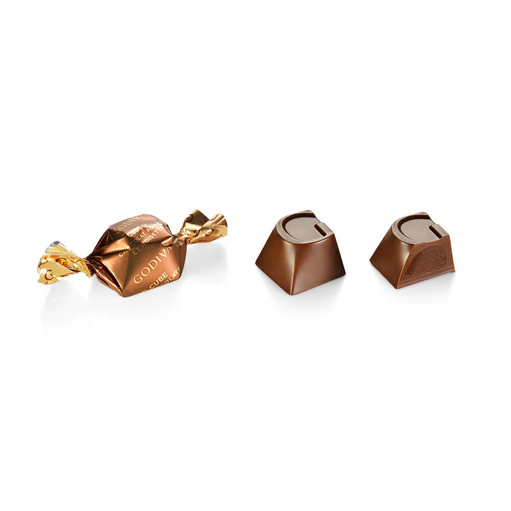 Milk Chocolate Hazelnut G Cube Box, Set of 2, 22 pcs. each - Image 2