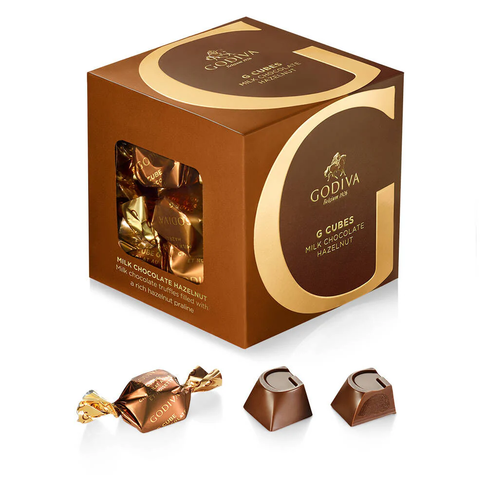 Milk Chocolate Hazelnut G Cube Box, Set of 2, 22 pcs. each - Image 3