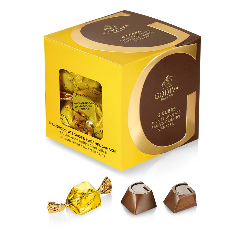 Milk Chocolate Salted Caramel G Cube Box, Set of 2, 22 pcs. each - Image 3