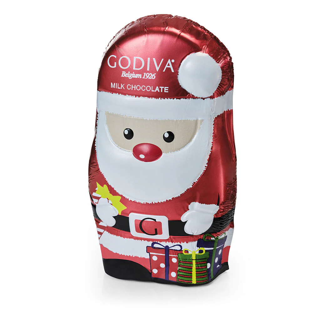 Milk Chocolate Foil Wrapped Santas, Set of 6 - Image 2