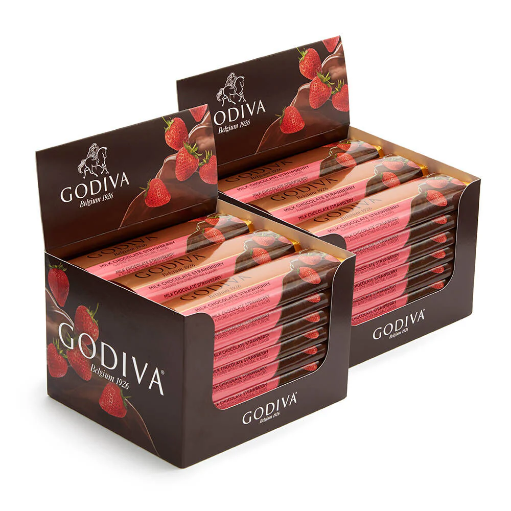 Milk Chocolate Strawberry Bar, Pack of 48, 1.5 oz each - Image 2