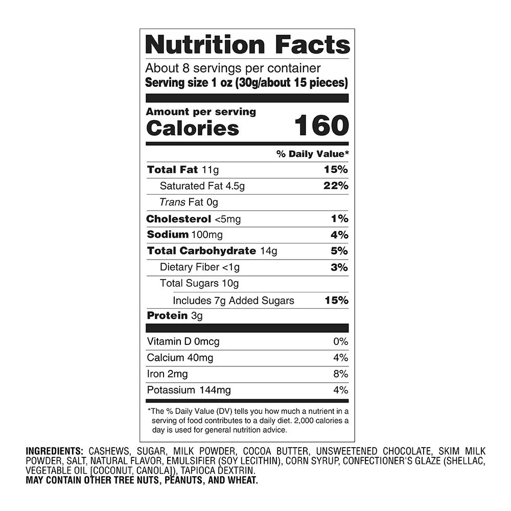 Milk Chocolate Covered Whole Cashews, Set Of 2, 8.5 oz. each - Image 3